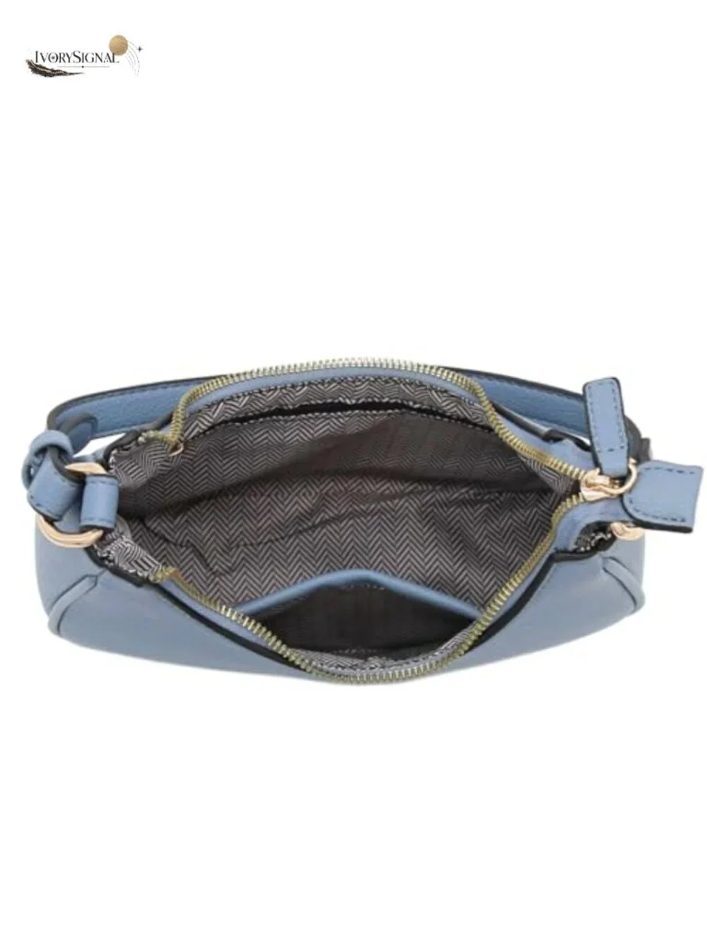 Faux Leather Hobo Shoulder Bag Zipper Closure